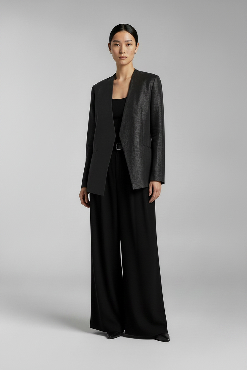"Zurich" Collarless Blazer