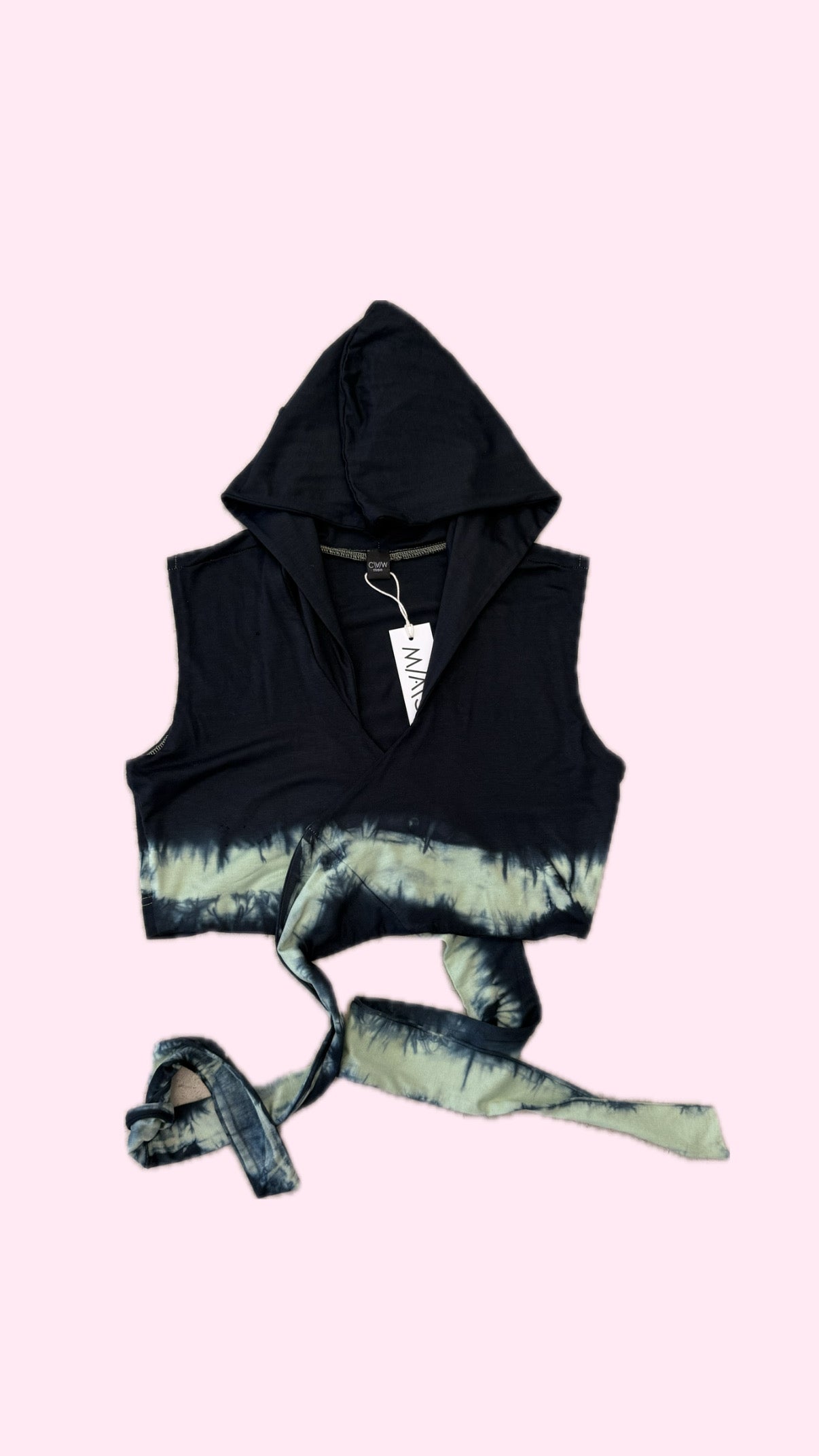 Wrap Tank with Hood in Jersey "Natalia"