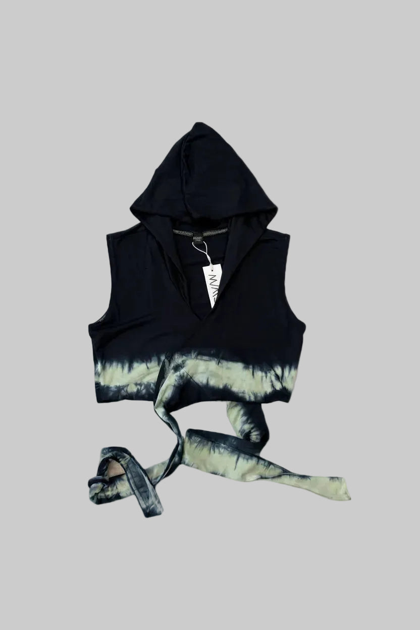 "Natalia" Wrap Tank Top with Hood