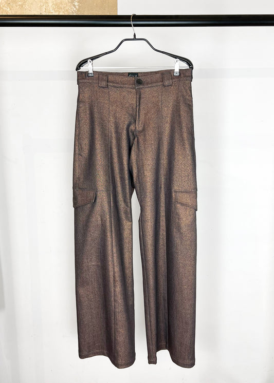 Cargo Pants with Pockets and Panels in Bronze "Billie"