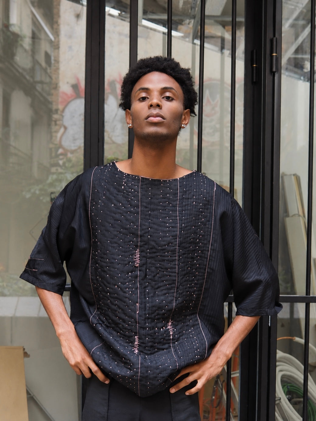 Unique One Off Upcycled Tunic in Silk