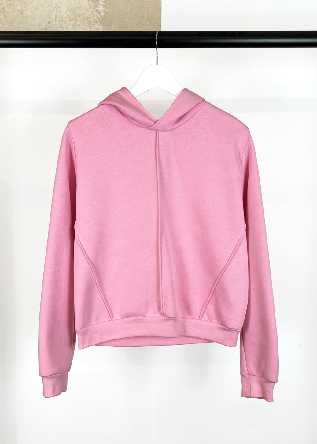 Cosy Hoodie in Pink Cotton Blend Jersey "July"