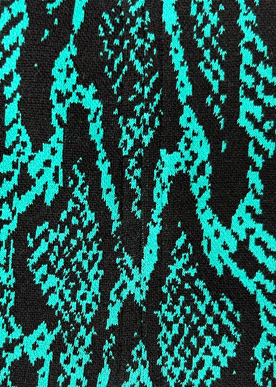 Halter Crop Top with Elastic Ties in Snake Patterns "Zia"