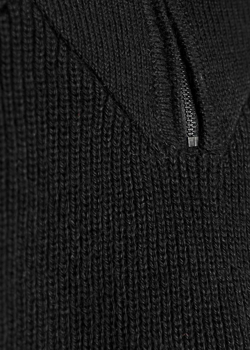 Alpaca Wool Knit Pullover "Zip Bomber"