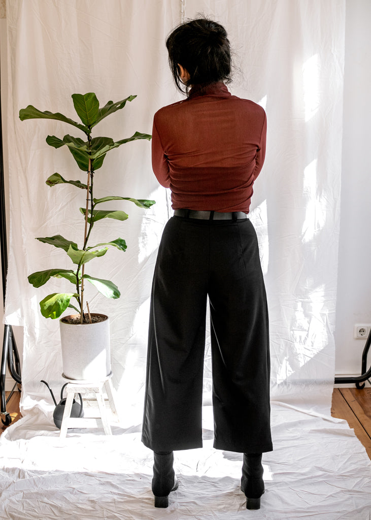 Charlotte Culottes Black - Corvera Vargas berlin conscious fashion brand. Charlotte Culottes Black for women.