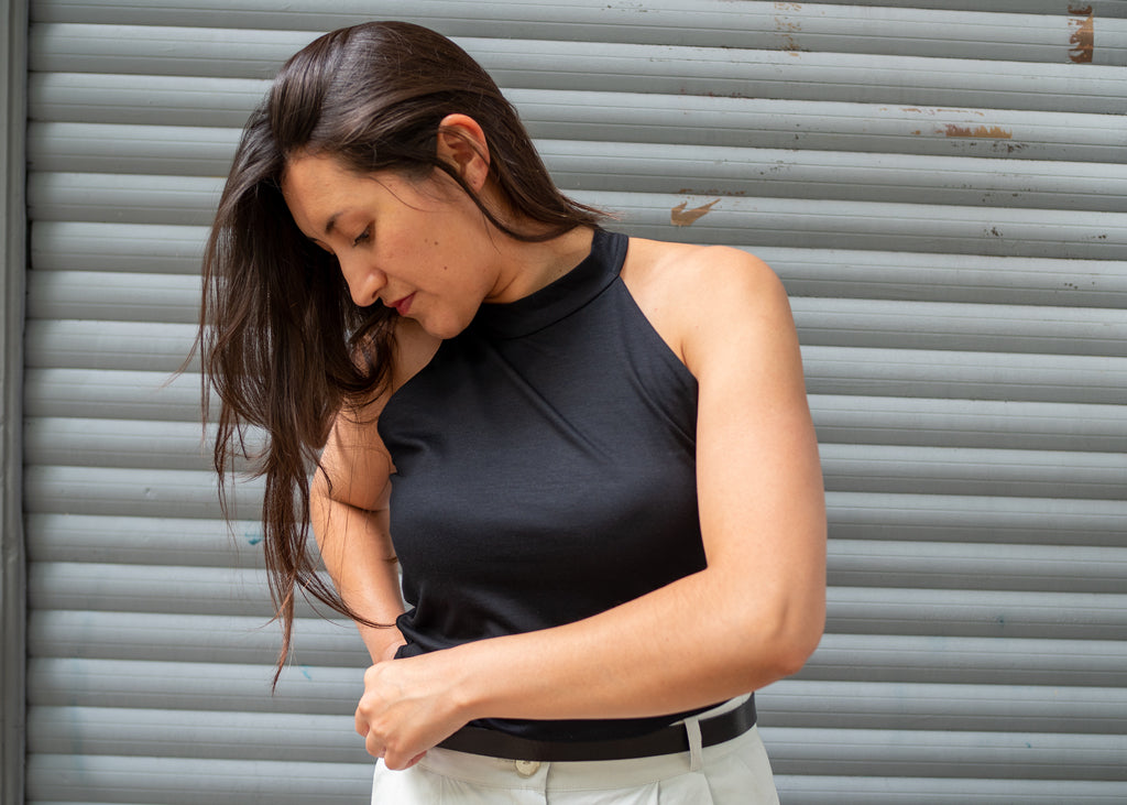 Milana Top Black - Corvera Vargas berlin conscious fashion brand. Milana Top Black for women.