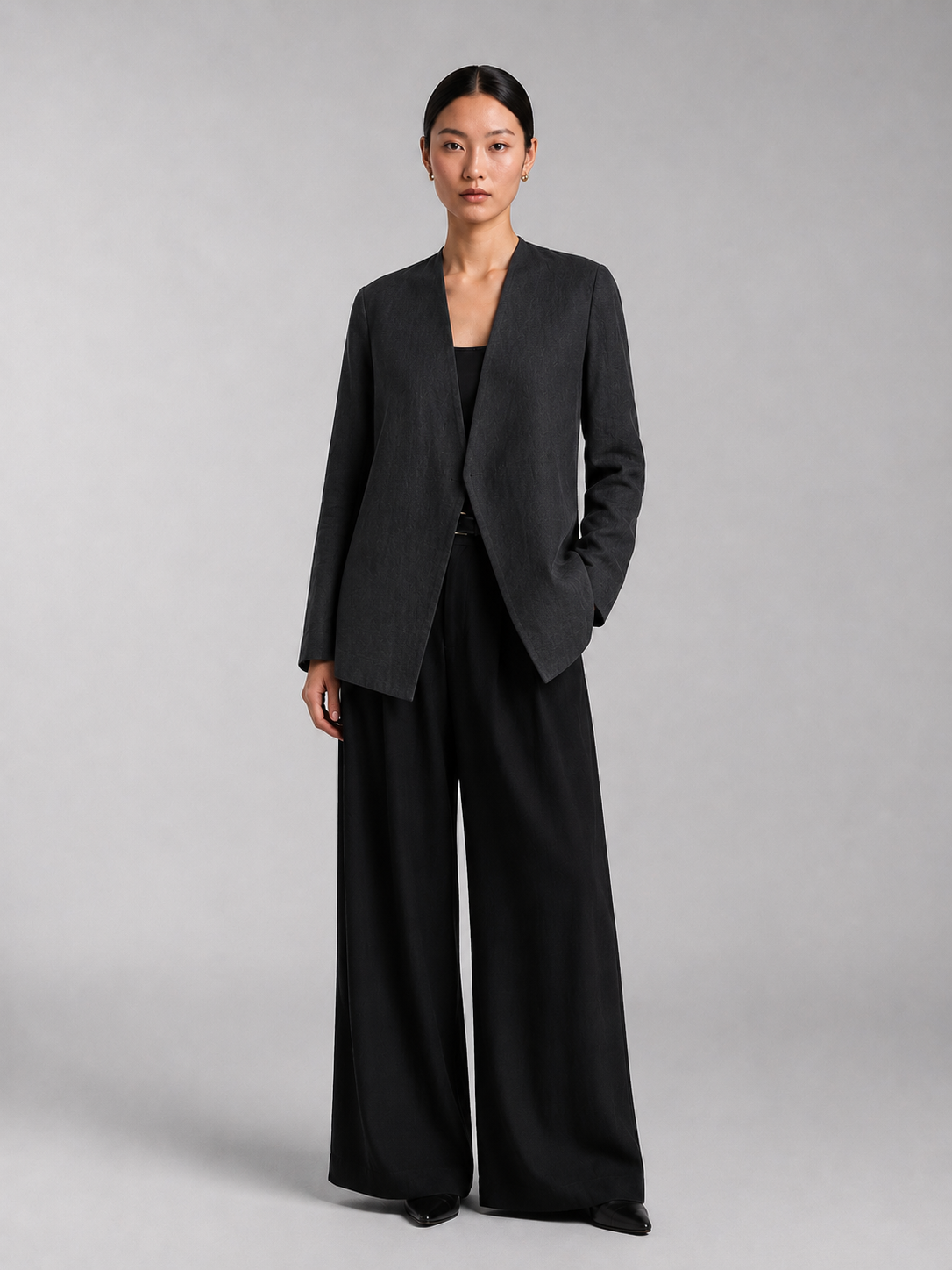 "Zurich" Collarless Blazer