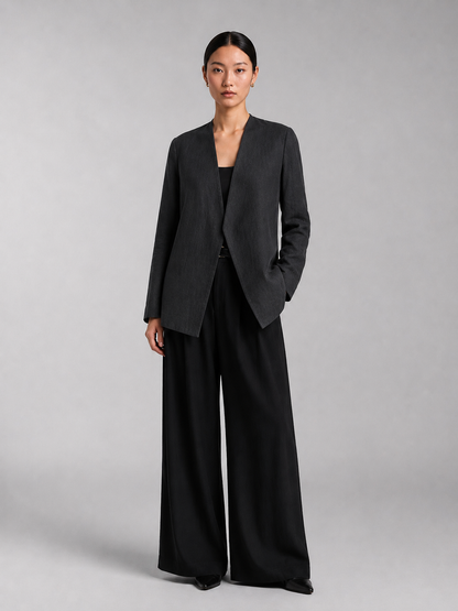 "Zurich" Collarless Blazer