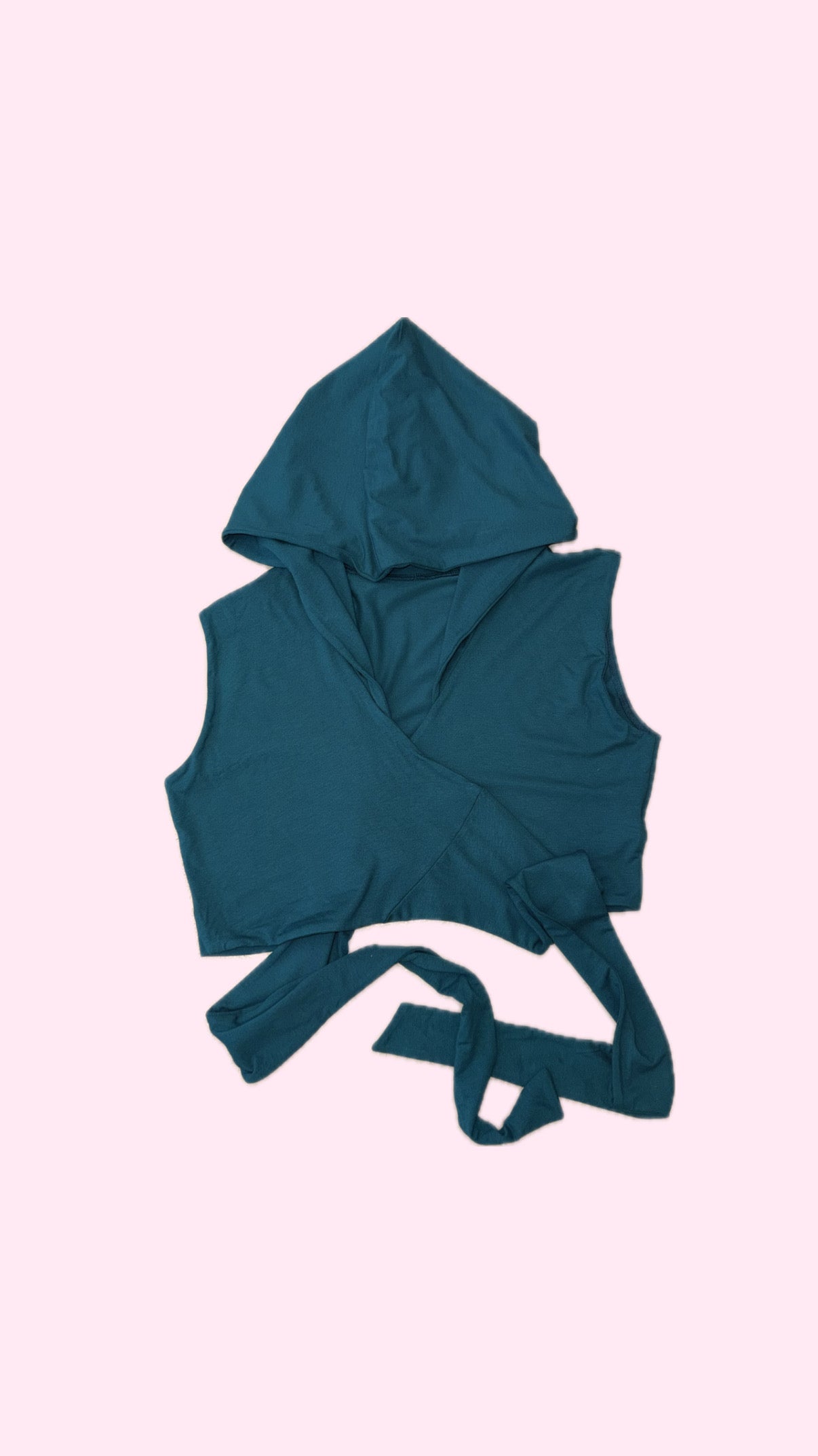 Wrap Tank with Hood in Jersey "Natalia"