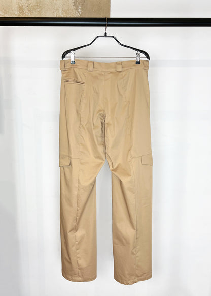 Cargo Pants with Pockets and Panels in Soft Camel "Billie"