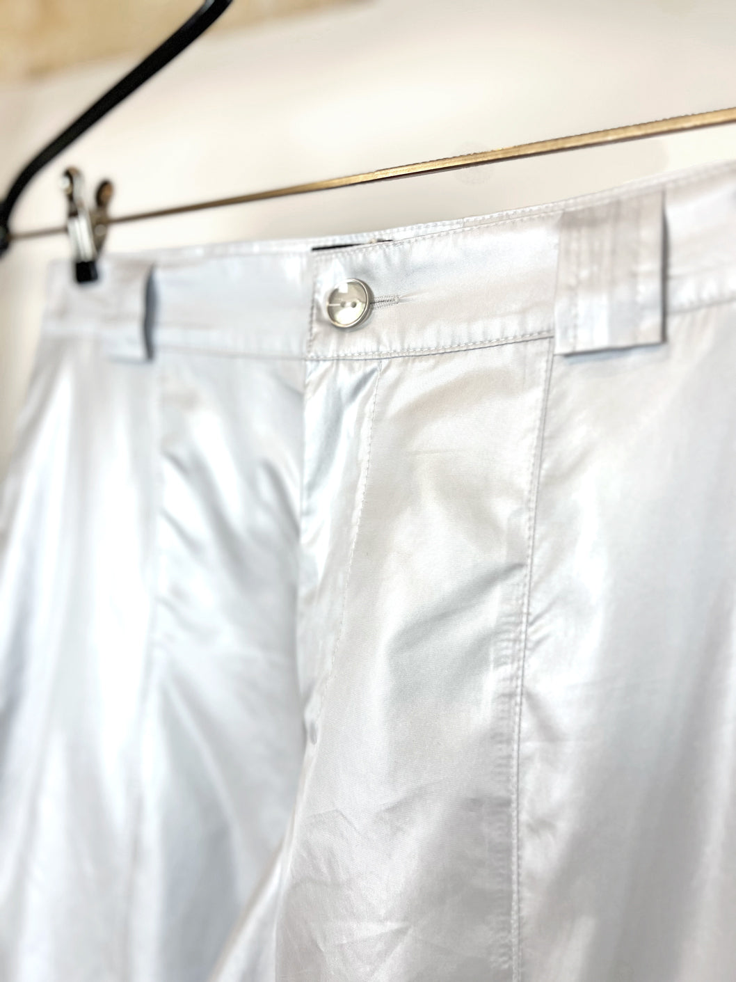 Cargo Pants with Pockets and Panels in Silver "Billie"