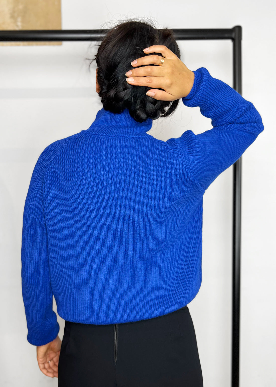 Alpaca Wool Knit Pullover "Zip Bomber"