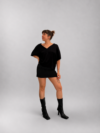 "Lille" Blouse in Black Viscose