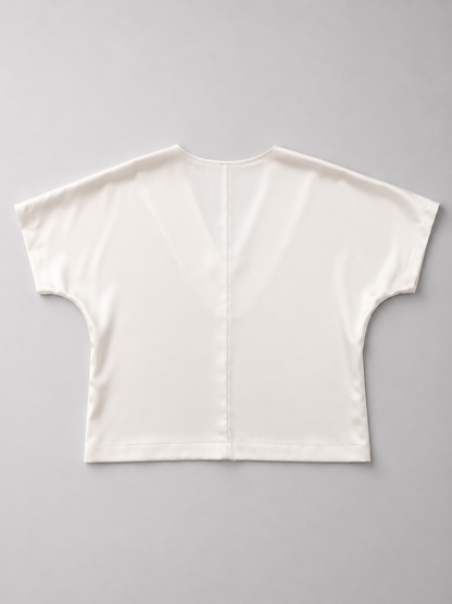 "Lille" Blouse Off-White Silk