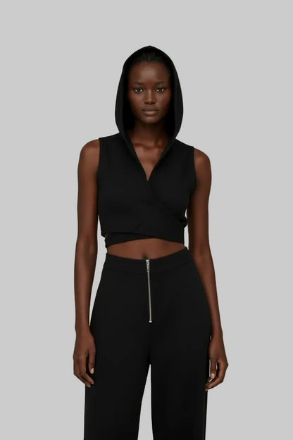 "Natalia" Wrap Tank Top in Viscose