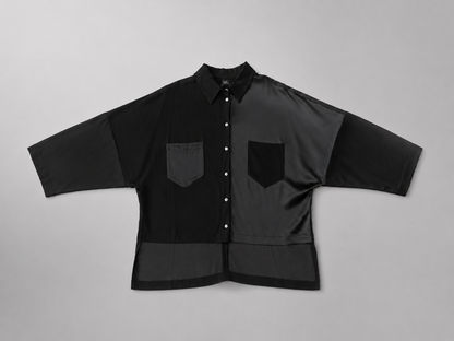 "Lynn" Shirt in Black Viscose