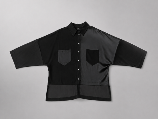 "Lynn" Shirt in Black Viscose
