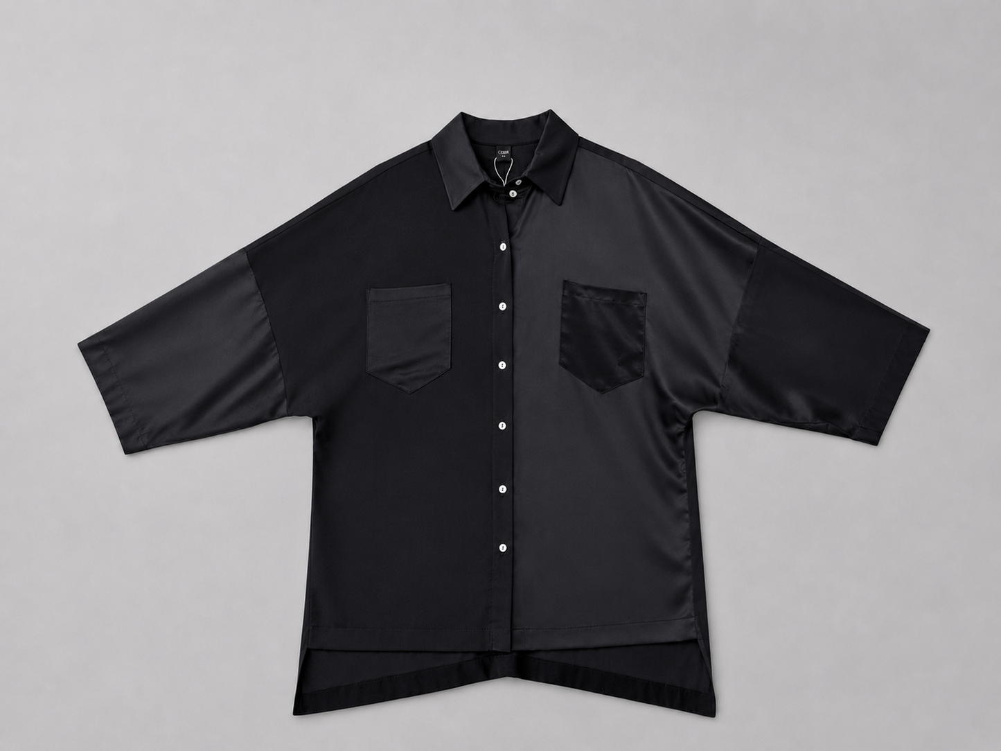 "Lynn" Shirt in Black Viscose