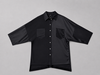 "Lynn" Shirt in Black Viscose