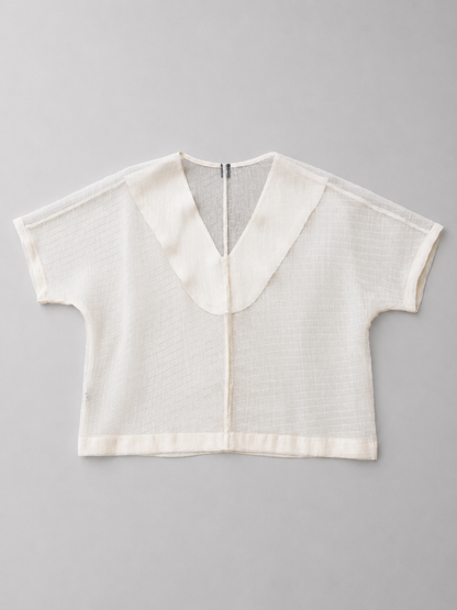 "Lille" Blouse Off-White Silk