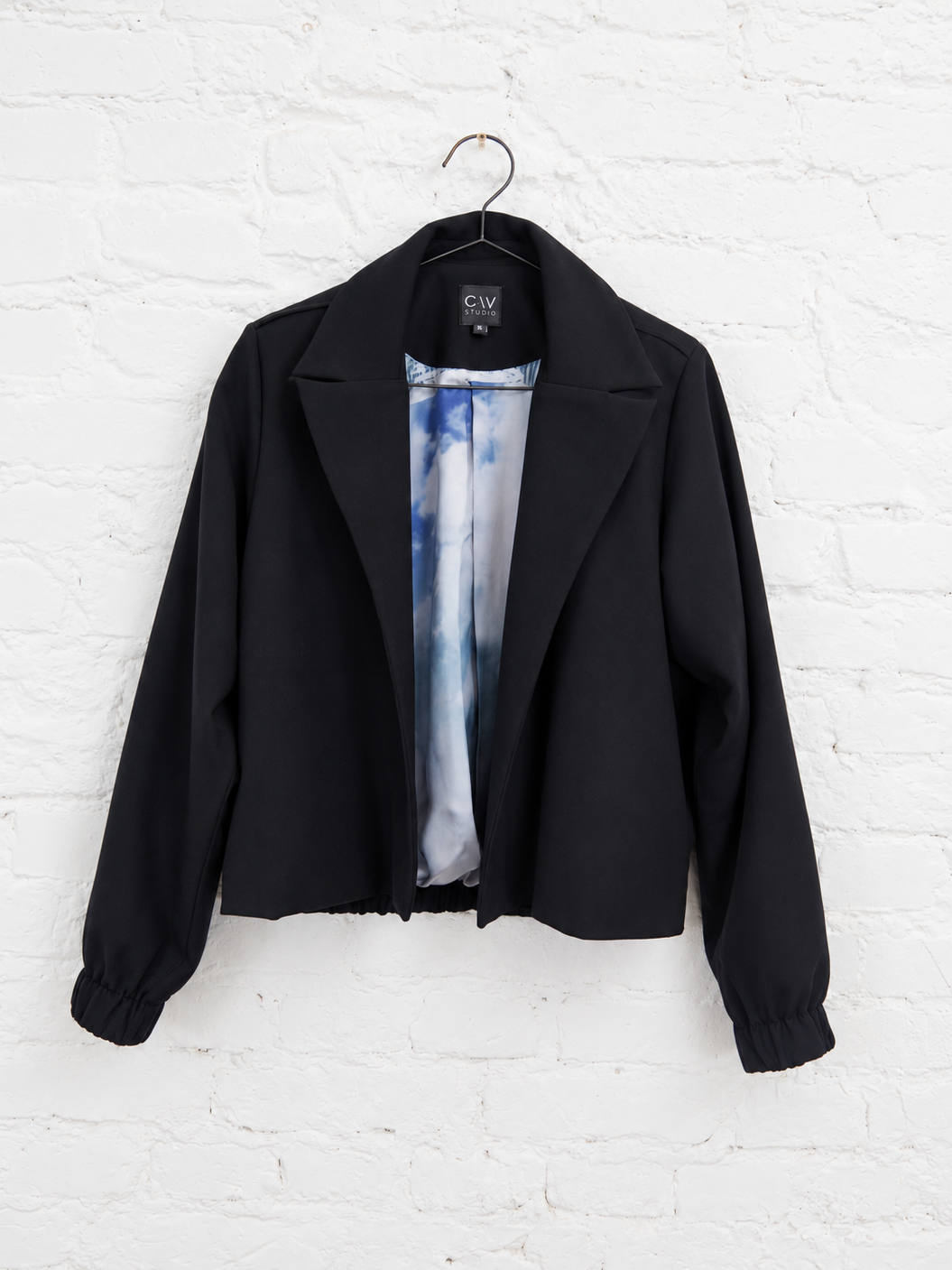 "NL" Cropped Military Blazer Wool Suiting