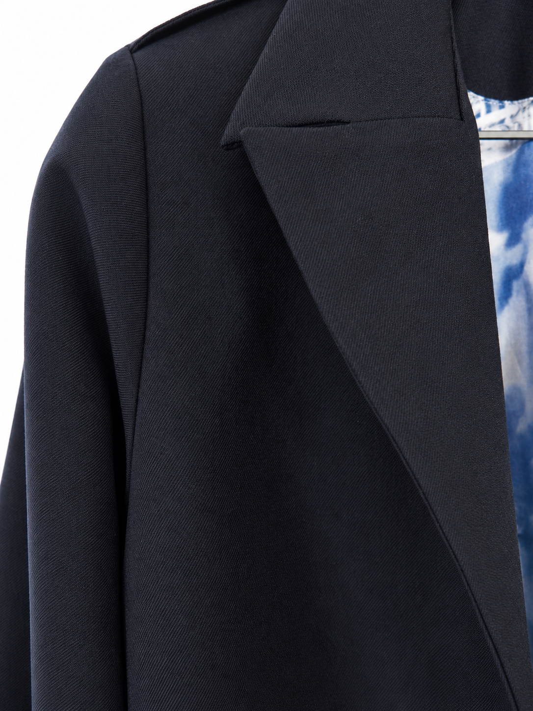 "NL" Cropped Military Blazer Wool Suiting