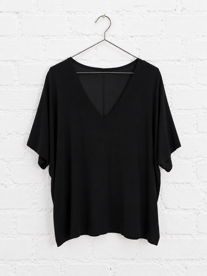 "Lille" Blouse in Black Viscose