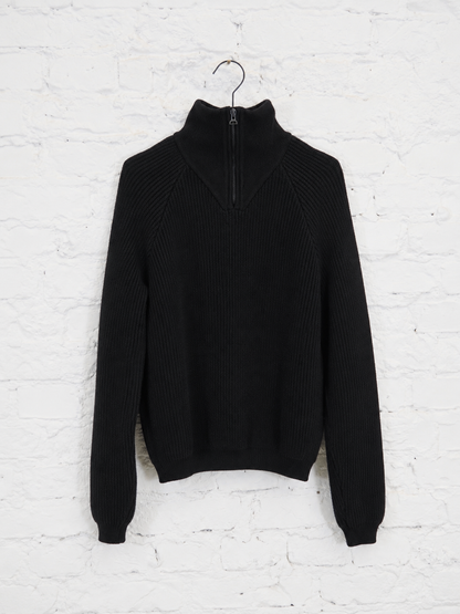 Unisex Alpaca Wool Knit Pullover "Zip Bomber"