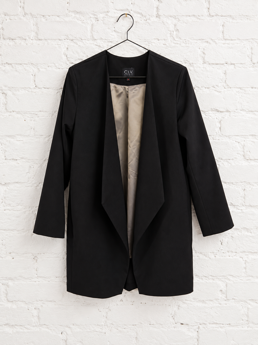"Zurich" Collarless Blazer in Grey