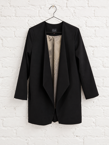 "Zurich" Collarless Blazer in Grey