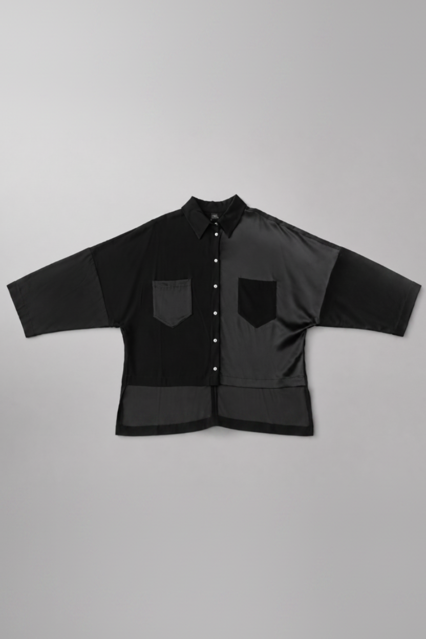 "Lynn" Shirt in Black Viscose
