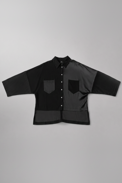 "Lynn" Shirt in Black Viscose