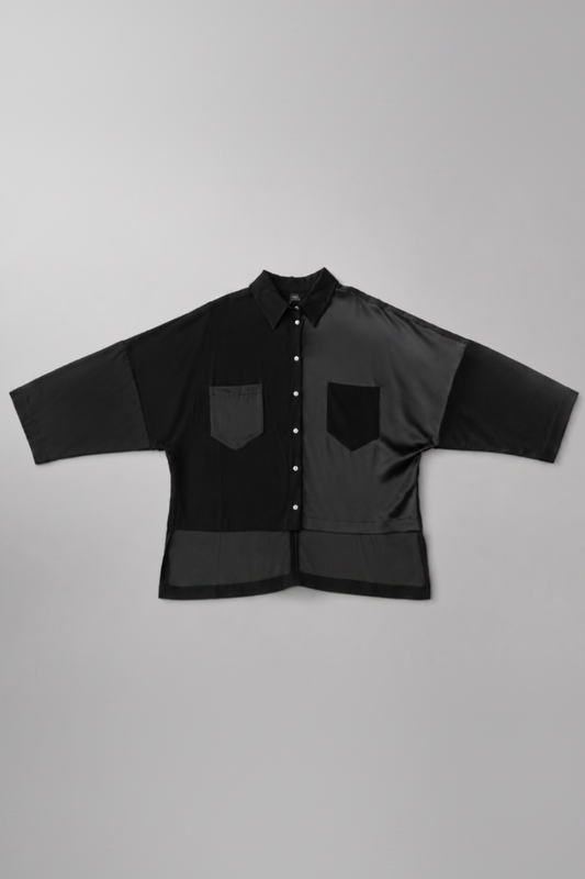 "Lynn" Shirt in Black Viscose