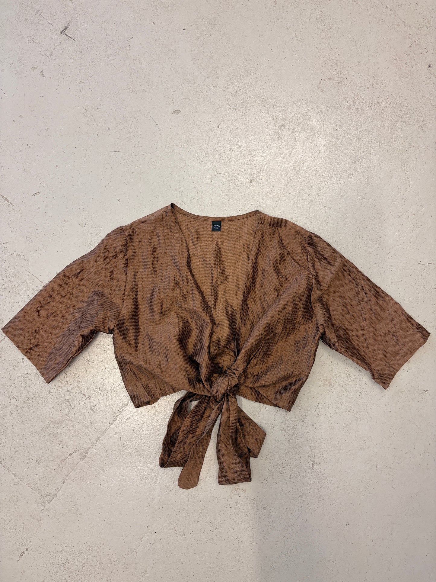 "Nika" Top in Textured Bronze