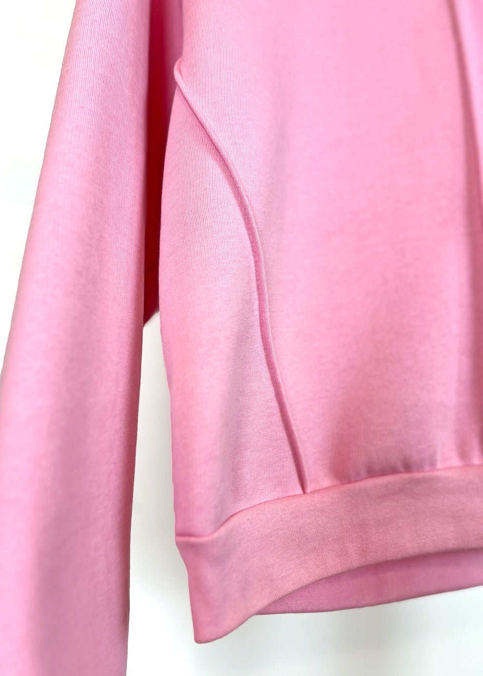 Cosy Hoodie in Pink Cotton Blend Jersey "July"