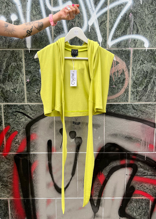 "Natalia" Wrap Tank Top with Hood