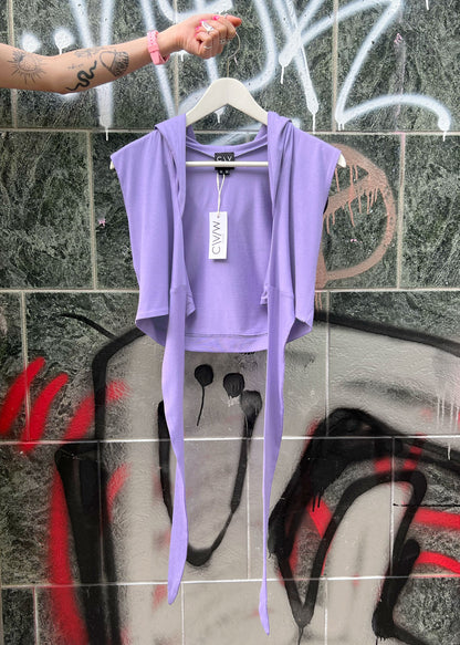 Wrap Tank with Hood in Jersey "Natalia"