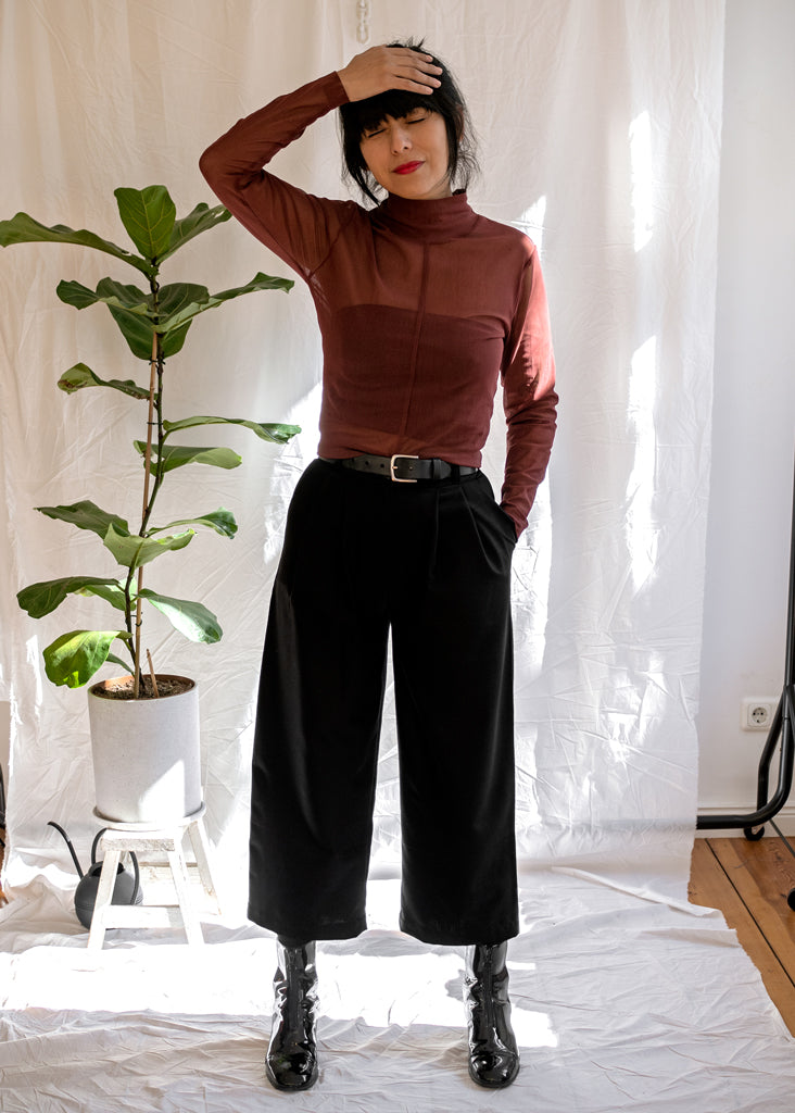 Charlotte Culottes Black - Corvera Vargas berlin conscious fashion brand. Charlotte Culottes Black for women.