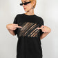 Oversized T-shirt with Window Panel in Black and Transparent Mesh "Max"