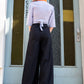 Rouwina Pants Black Navy Wool - Corvera Vargas berlin conscious fashion brand. Rouwina Pants Black Navy Wool for women.
