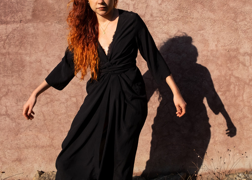 Sandra Dress Black - Corvera Vargas berlin conscious fashion brand. Sandra Dress Black for women. 