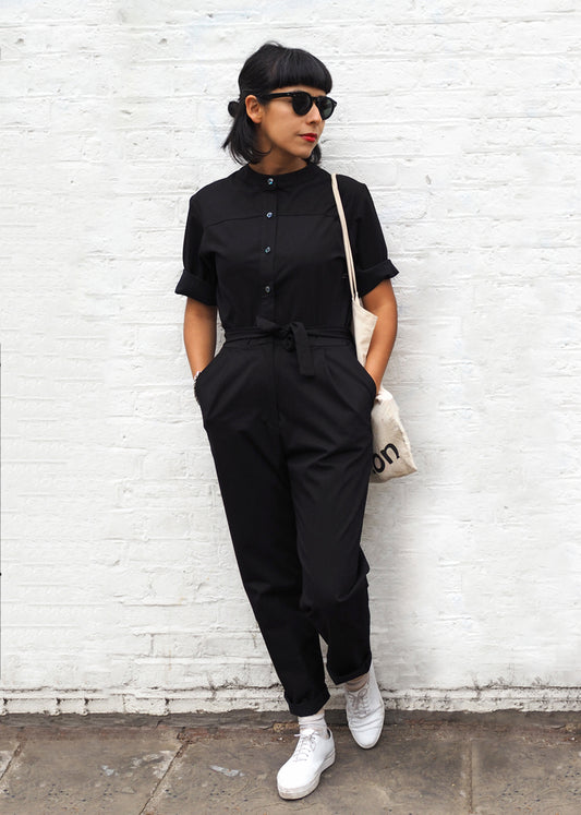 Tanger Jumpsuit Black - Corvera Vargas berlin conscious fashion brand. Tanger Jumpsuit Black for women.